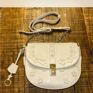 RADLEY LONDON White Crossbody Bag with Floral Accents